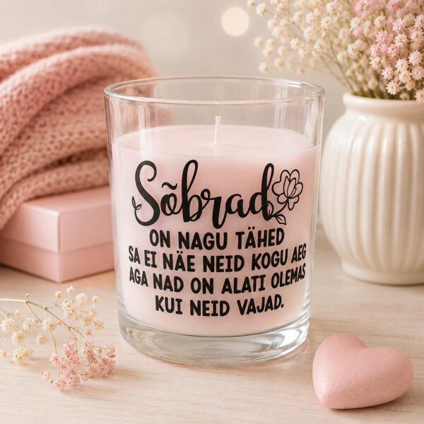 Sõnumiga küünal SÕBRAD ON NAGU TÄHED