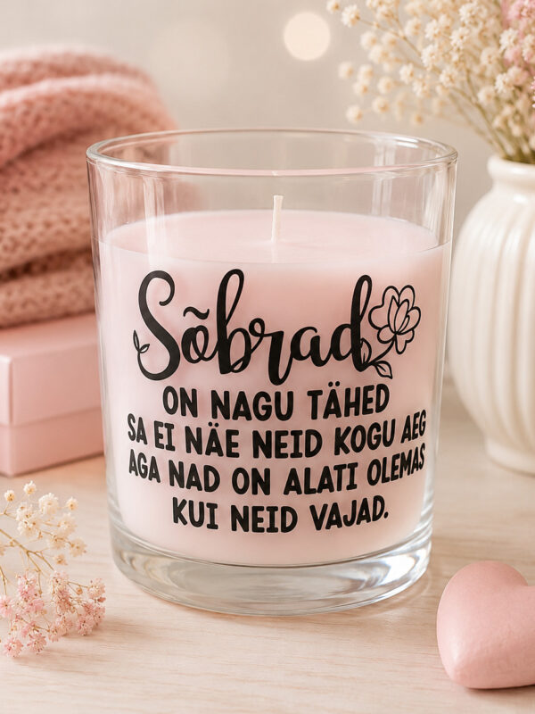 Sõnumiga küünal SÕBRAD ON NAGU TÄHED